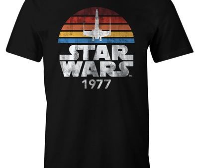 T-Shirt Star Wars 1977 - Preto Tamanho L - Cotton Division on Sale