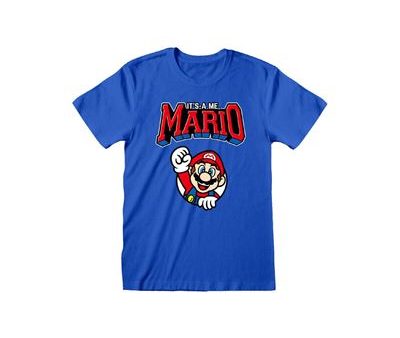 T-Shirt Super Mario - Azul Tamanho S - Comic Studio Supply