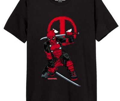 T-Shirt Marvel Deadpool Fight - Preto Tamanho M - Cotton Division on Sale