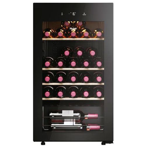 Cave de Vinho Haier WS34GGH1 | 85x47,5x45,6 cm | 34 Garrafas | G | Preto Fashion