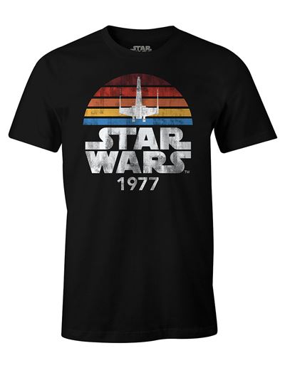 T-Shirt Star Wars 1977 - Preto Tamanho M - Cotton Division Online Sale