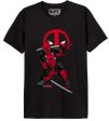 T-Shirt Marvel Deadpool Fight - Preto Tamanho L - Cotton Division For Cheap