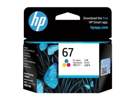 HP 67 Tri-color Original Ink Cartridge (3YM55AA) Hot on Sale